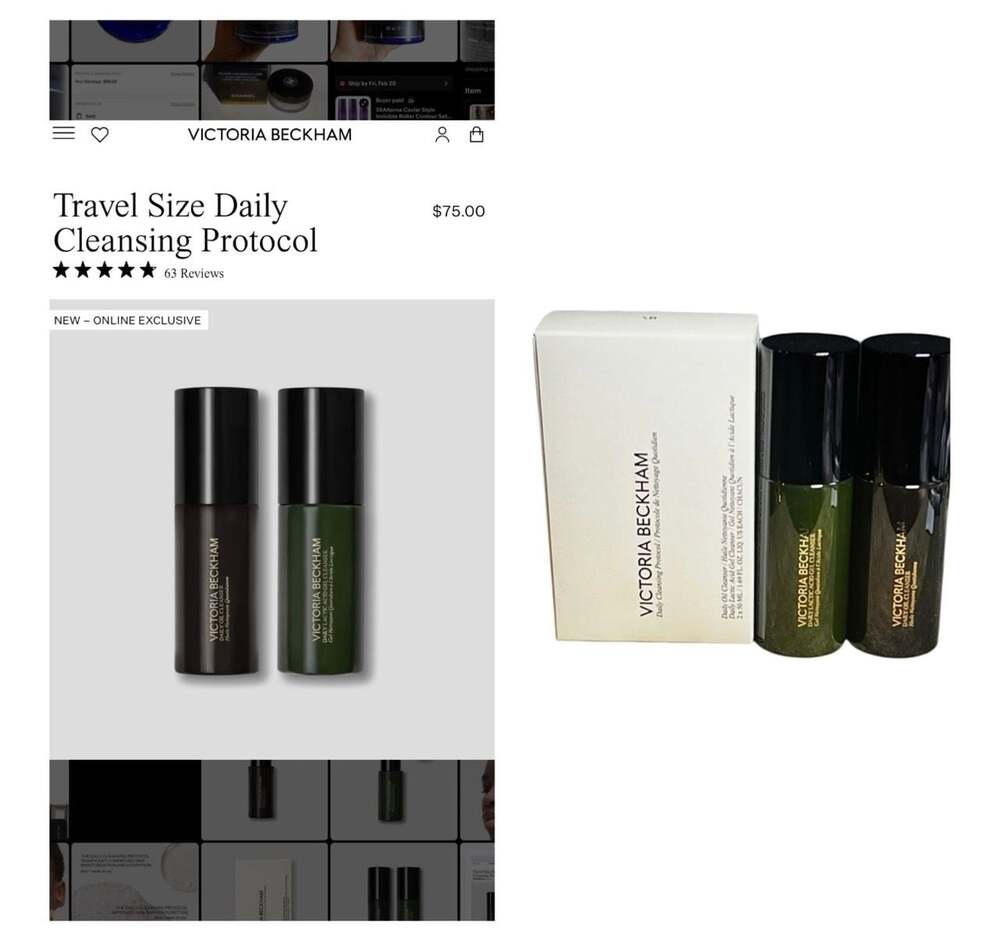 Victoria Beckham Beauty Travel Size Daily Cleansing Protocol Set. NIB. MSRP $75.